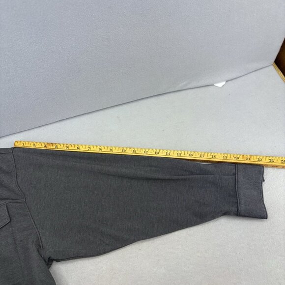 Elie Tahari Women’s X-Large Shacket Blanket Gray Snap Button Front Jacket Casual - Picture 13 of 14